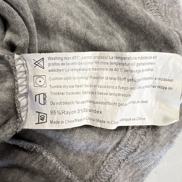 Ekouaer Women's Button Up Scoop Neck Sheer Top Long Sleeve Gray Size Large - Picture 9 of 9